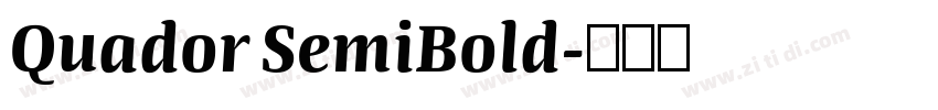 Quador SemiBold字体转换